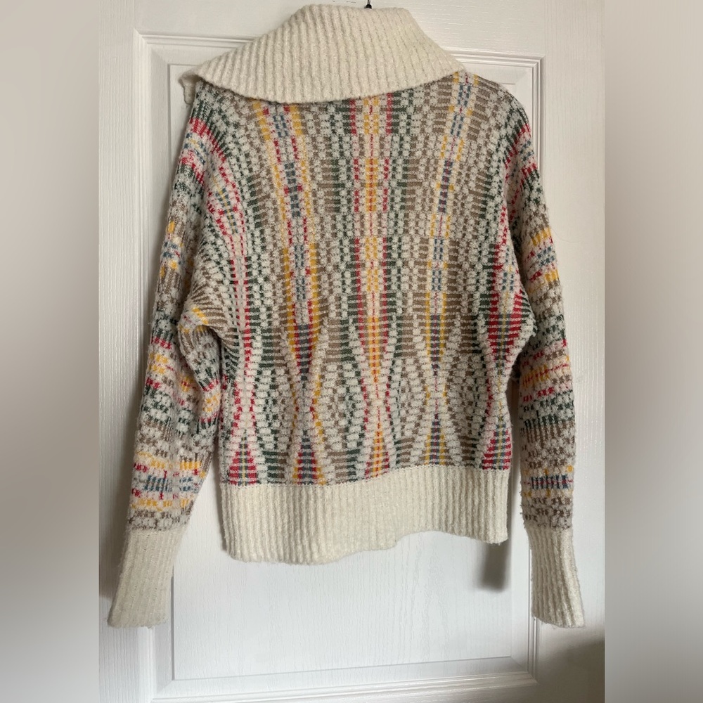 Anthropologie Agnetha Sleeping on Snow wool Chalet Jacquard Sweater S - Picture 4 of 5